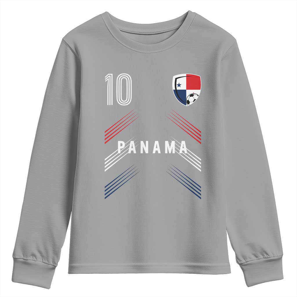 Panama Soccer Sports Graphic Number 10 Jersey Style Youth Sweatshirt Proud Panamanian Football Fans Game Day Pride