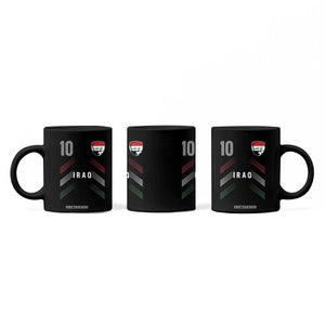 Iraq Soccer Sports Graphic Number 10 Jersey Style Coffee Mug Proud Iraqi Football Fans Game Day Pride