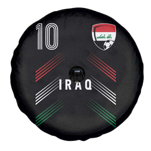 Iraq Soccer Sports Graphic Number 10 Jersey Style Spare Tire Cover Proud Iraqi Football Fans Game Day Pride