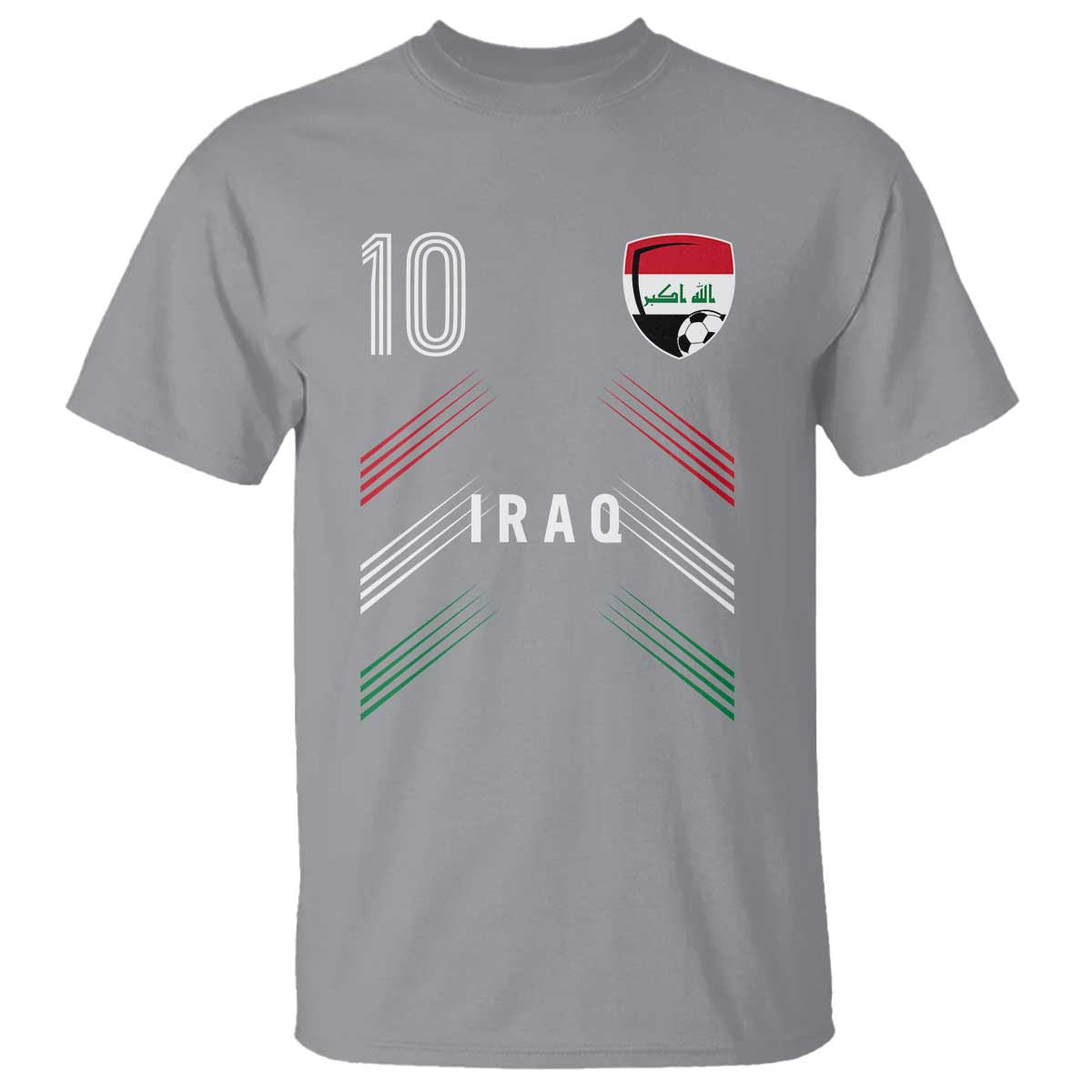 Iraq Soccer Sports Graphic Number 10 Jersey Style T Shirt Proud Iraqi Football Fans Game Day Pride
