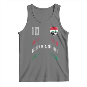 Iraq Soccer Sports Graphic Number 10 Jersey Style Tank Top Proud Iraqi Football Fans Game Day Pride