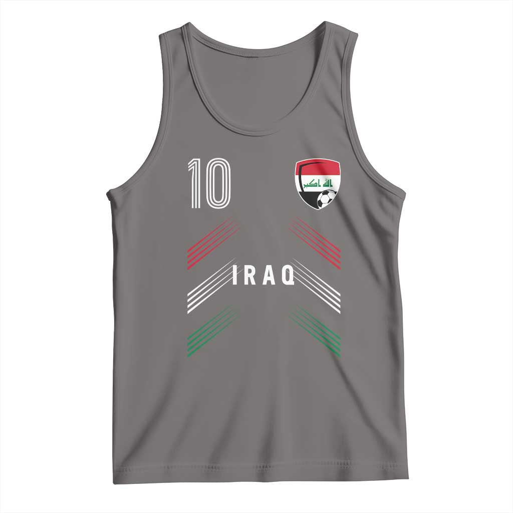 Iraq Soccer Sports Graphic Number 10 Jersey Style Tank Top Proud Iraqi Football Fans Game Day Pride
