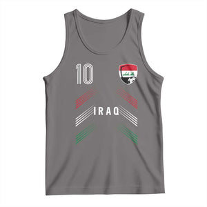 Iraq Soccer Sports Graphic Number 10 Jersey Style Tank Top Proud Iraqi Football Fans Game Day Pride