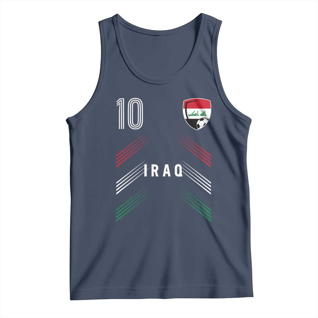 Iraq Soccer Sports Graphic Number 10 Jersey Style Tank Top Proud Iraqi Football Fans Game Day Pride