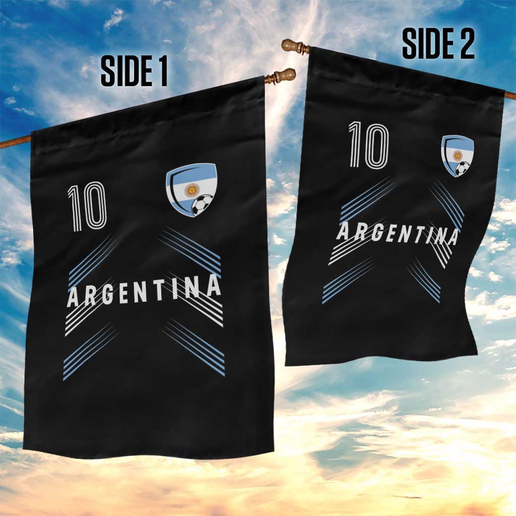 Argentina Soccer Sports Graphic Number 10 Jersey Style Garden Flag Proud Argentine Football Fans Game Day Pride