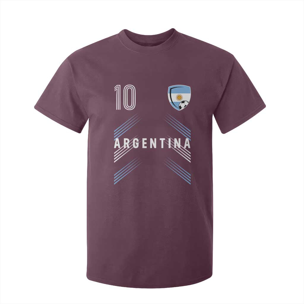 Argentina Soccer Sports Graphic Number 10 Jersey Style T Shirt For Kid Proud Argentine Football Fans Game Day Pride