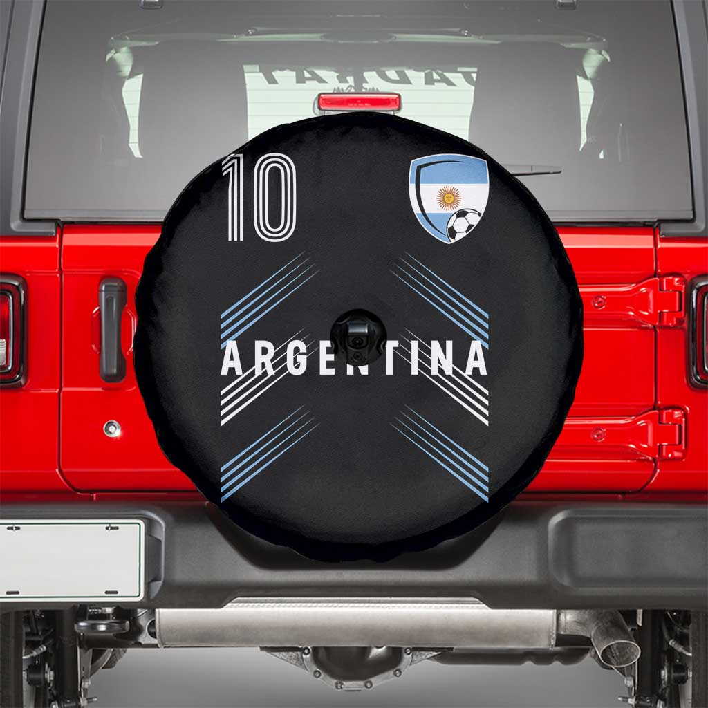 Argentina Soccer Sports Graphic Number 10 Jersey Style Spare Tire Cover Proud Argentine Football Fans Game Day Pride