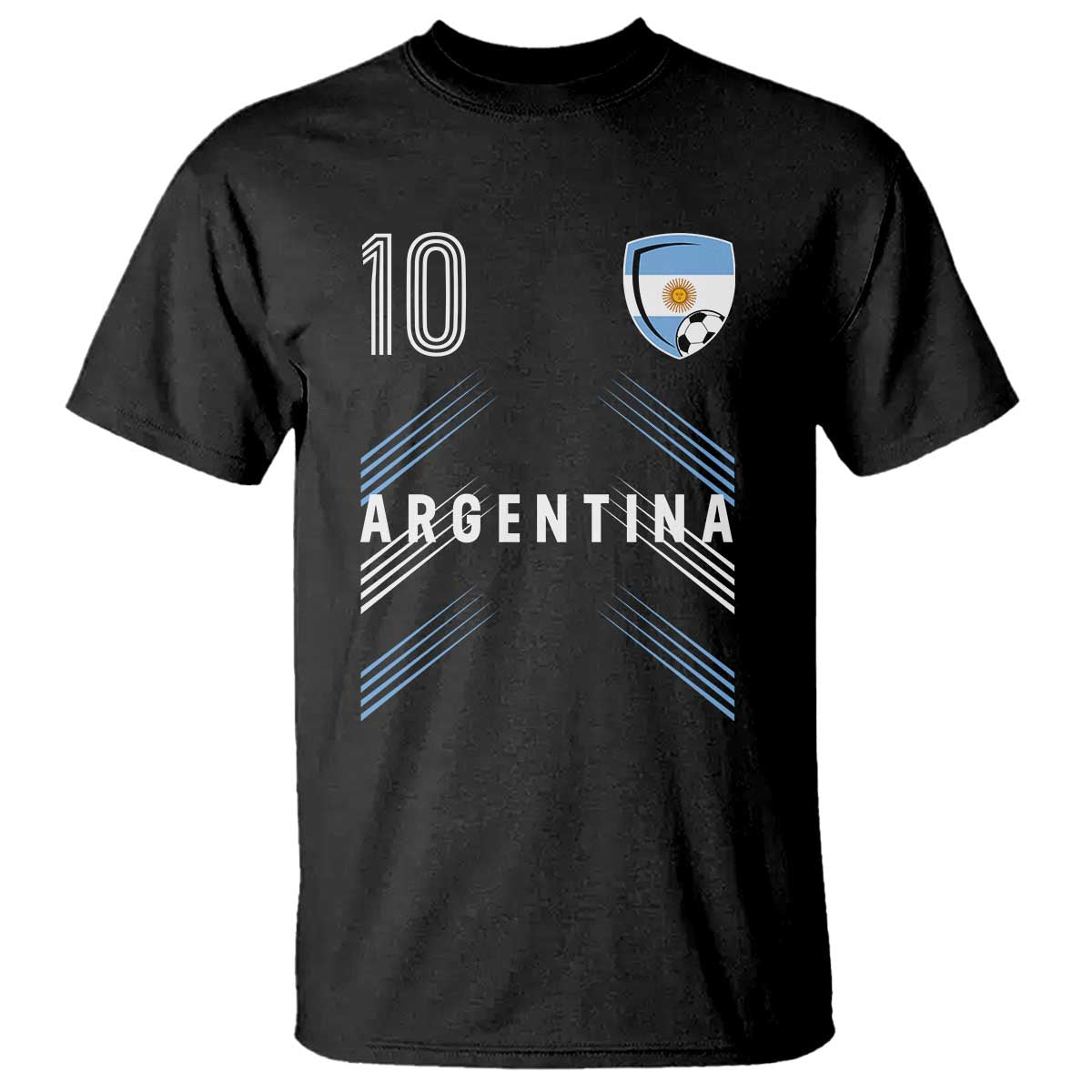 Argentina Soccer Sports Graphic Number 10 Jersey Style T Shirt Proud Argentine Football Fans Game Day Pride