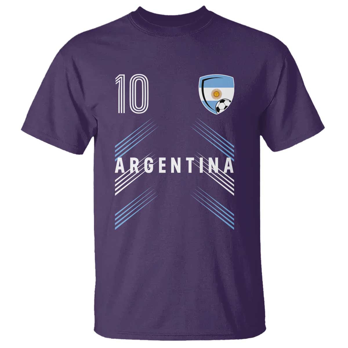Argentina Soccer Sports Graphic Number 10 Jersey Style T Shirt Proud Argentine Football Fans Game Day Pride