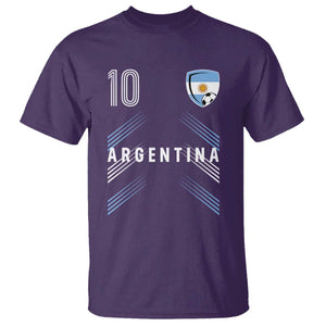 Argentina Soccer Sports Graphic Number 10 Jersey Style T Shirt Proud Argentine Football Fans Game Day Pride