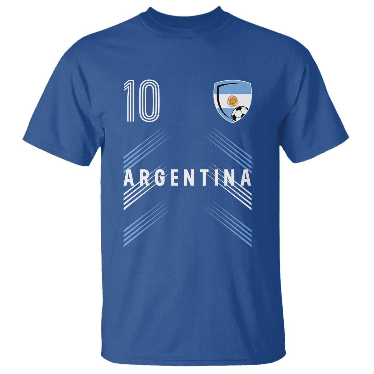 Argentina Soccer Sports Graphic Number 10 Jersey Style T Shirt Proud Argentine Football Fans Game Day Pride