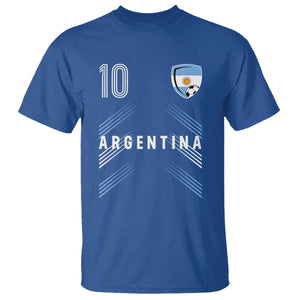 Argentina Soccer Sports Graphic Number 10 Jersey Style T Shirt Proud Argentine Football Fans Game Day Pride