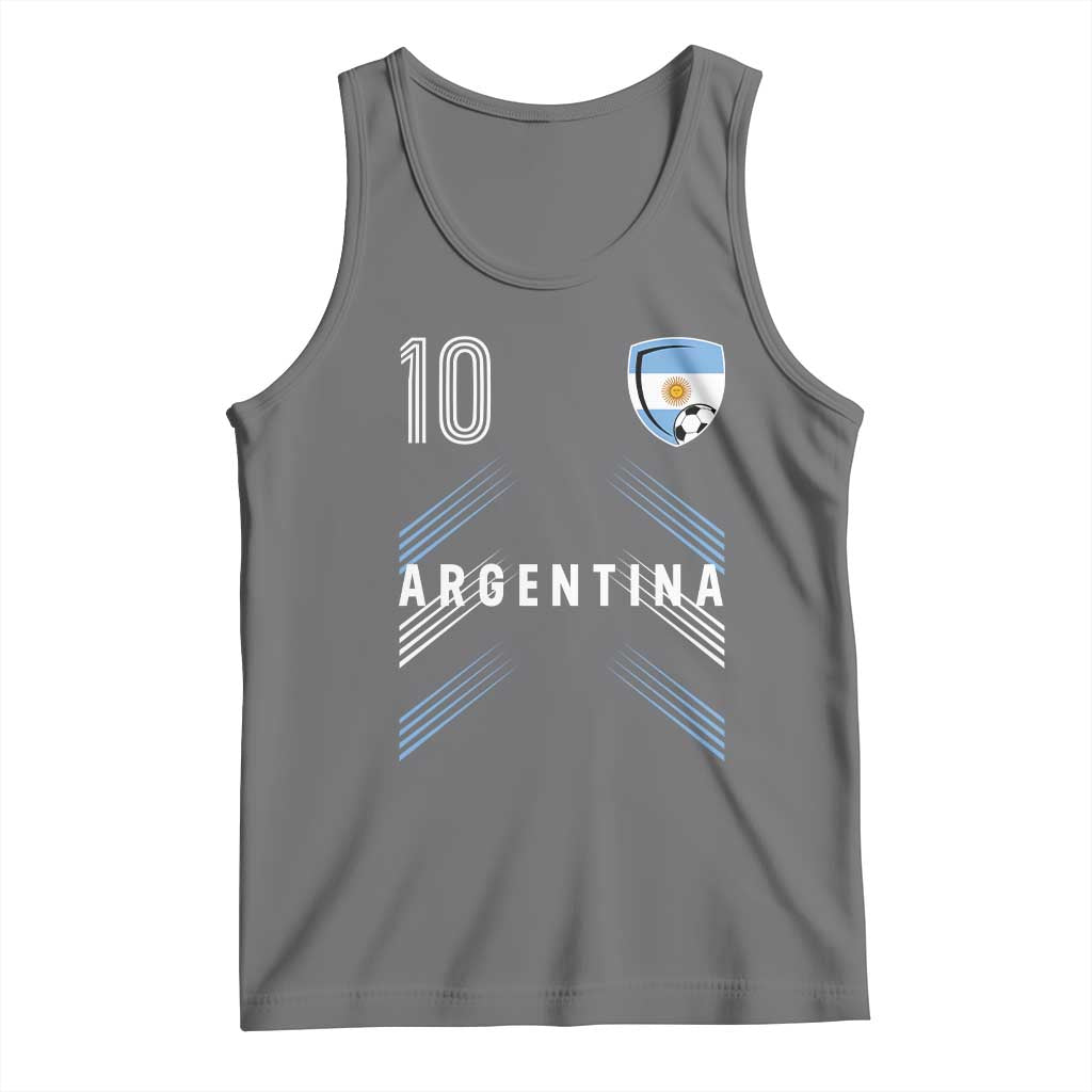 Argentina Soccer Sports Graphic Number 10 Jersey Style Tank Top Proud Argentine Football Fans Game Day Pride