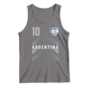 Argentina Soccer Sports Graphic Number 10 Jersey Style Tank Top Proud Argentine Football Fans Game Day Pride