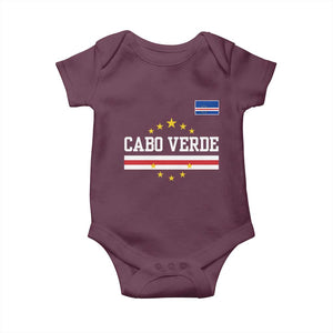 Cabo Verde Athletic Varsity Style Baby Onesie Cape Verde Flag Stars National Pride