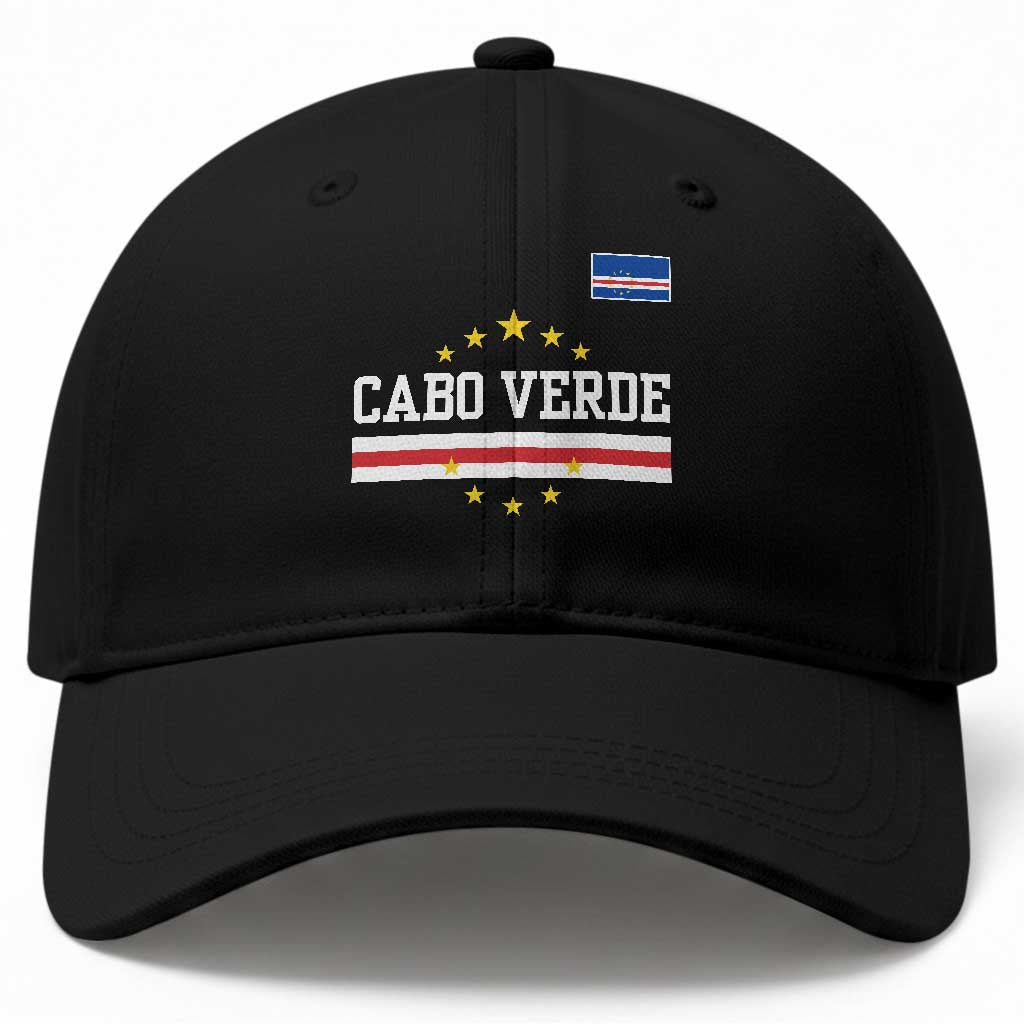 Cabo Verde Athletic Varsity Style Baseball Cap Cape Verde Flag Stars National Pride
