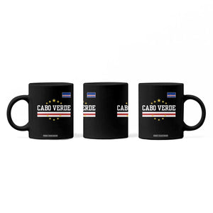 Cabo Verde Athletic Varsity Style Coffee Mug Cape Verde Flag Stars National Pride