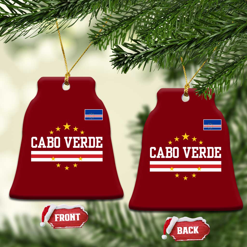 Cabo Verde Athletic Varsity Style Ceramic Ornament Cape Verde Flag Stars National Pride