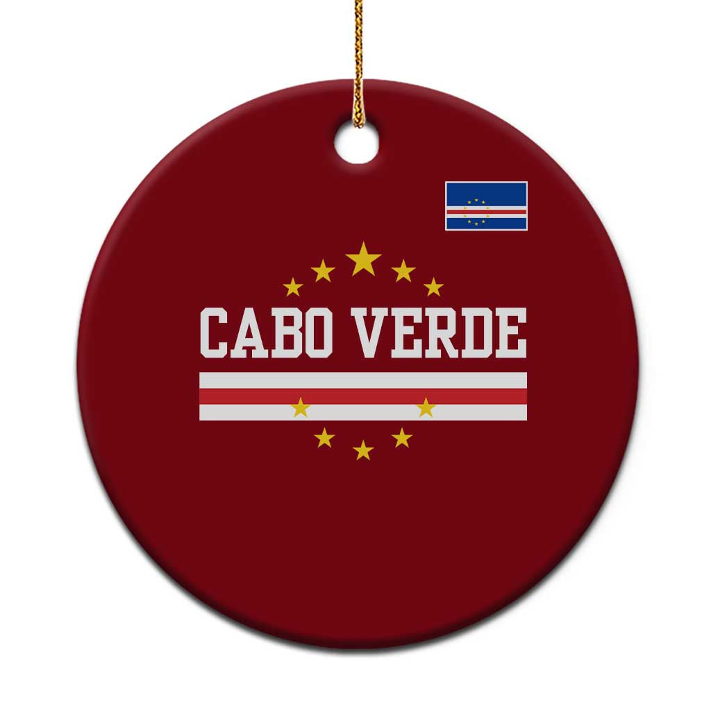 Cabo Verde Athletic Varsity Style Ceramic Ornament Cape Verde Flag Stars National Pride TS02 1pc Red Print Your Wear