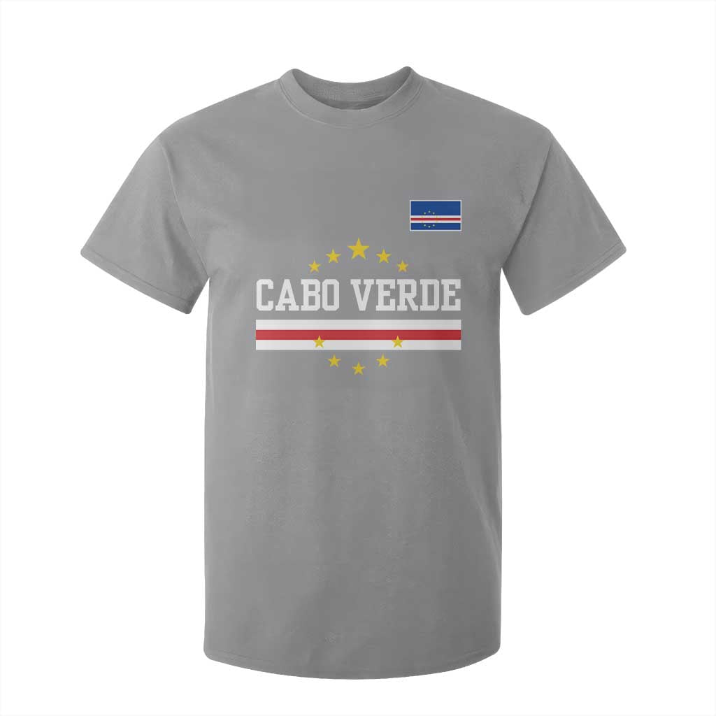 Cabo Verde Athletic Varsity Style T Shirt For Kid Cape Verde Flag Stars National Pride