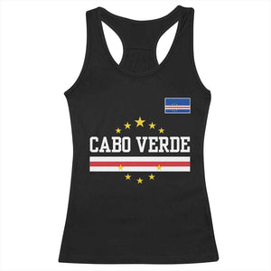 Cabo Verde Athletic Varsity Style Racerback Tank Top Cape Verde Flag Stars National Pride