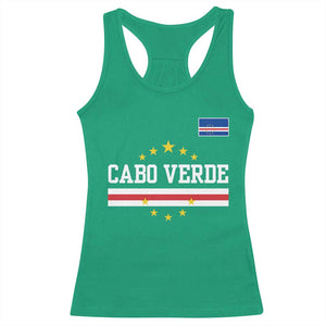 Cabo Verde Athletic Varsity Style Racerback Tank Top Cape Verde Flag Stars National Pride