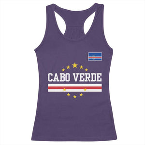 Cabo Verde Athletic Varsity Style Racerback Tank Top Cape Verde Flag Stars National Pride