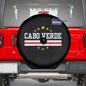 Cabo Verde Athletic Varsity Style Spare Tire Cover Cape Verde Flag Stars National Pride