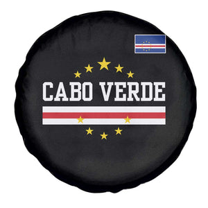 Cabo Verde Athletic Varsity Style Spare Tire Cover Cape Verde Flag Stars National Pride