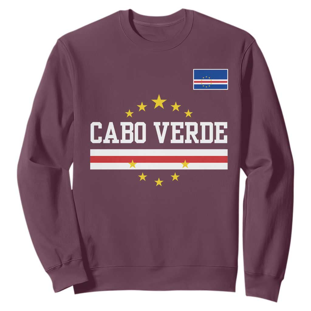 Cabo Verde Athletic Varsity Style Sweatshirt Cape Verde Flag Stars National Pride