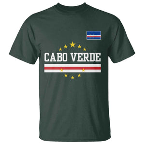 Cabo Verde Athletic Varsity Style T Shirt Cape Verde Flag Stars National Pride