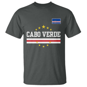 Cabo Verde Athletic Varsity Style T Shirt Cape Verde Flag Stars National Pride
