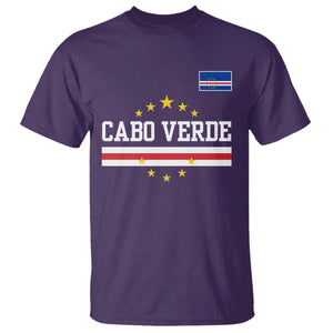 Cabo Verde Athletic Varsity Style T Shirt Cape Verde Flag Stars National Pride