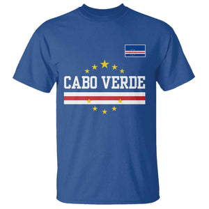 Cabo Verde Athletic Varsity Style T Shirt Cape Verde Flag Stars National Pride