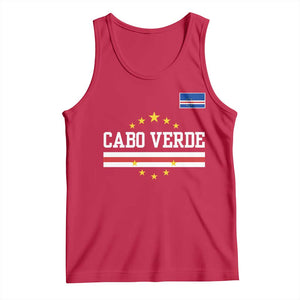Cabo Verde Athletic Varsity Style Tank Top Cape Verde Flag Stars National Pride