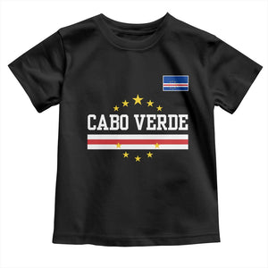 Cabo Verde Athletic Varsity Style Toddler T Shirt Cape Verde Flag Stars National Pride