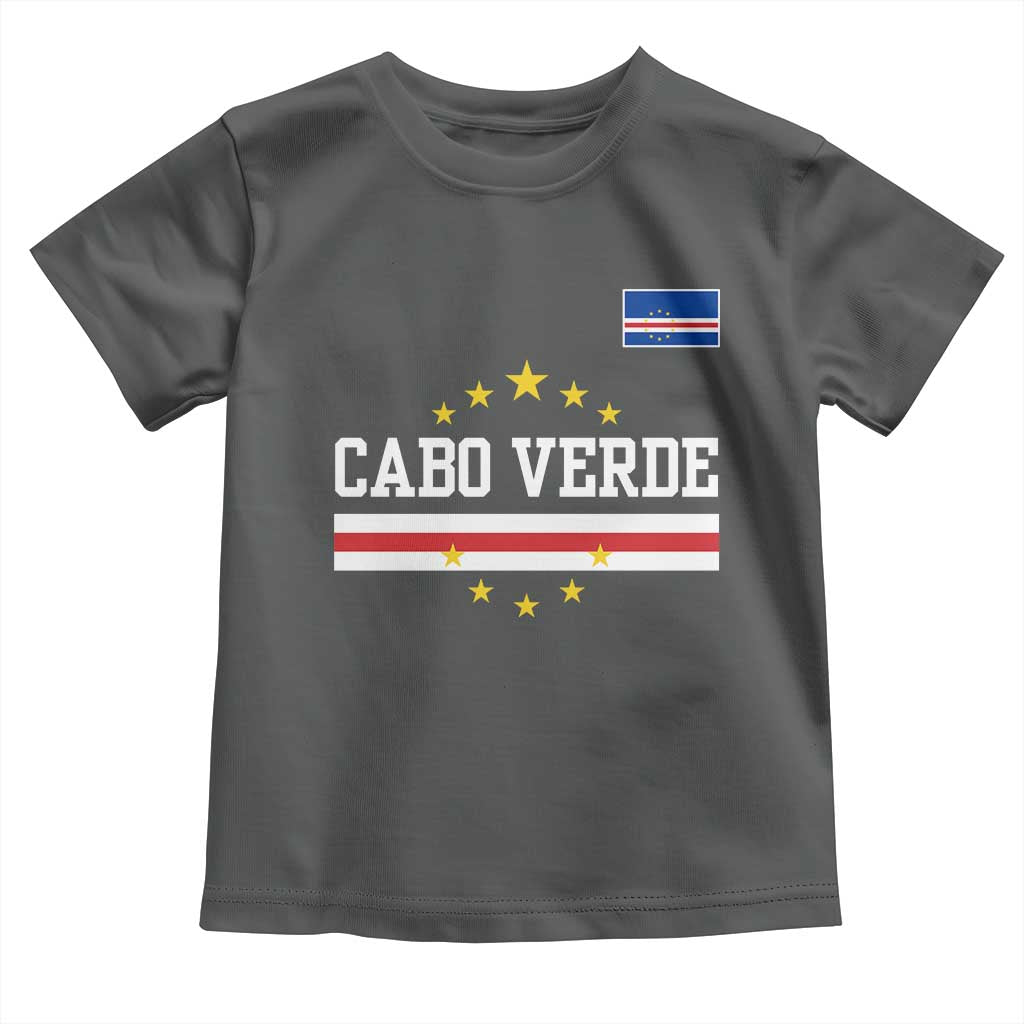 Cabo Verde Athletic Varsity Style Toddler T Shirt Cape Verde Flag Stars National Pride