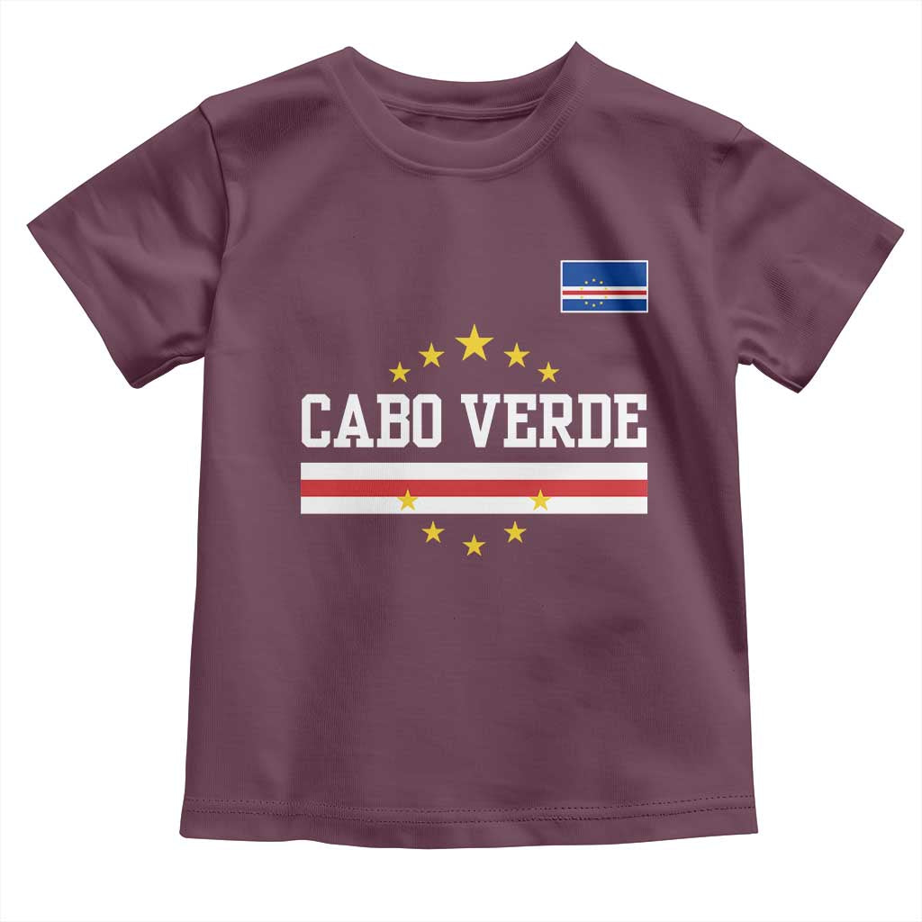 Cabo Verde Athletic Varsity Style Toddler T Shirt Cape Verde Flag Stars National Pride