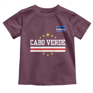 Cabo Verde Athletic Varsity Style Toddler T Shirt Cape Verde Flag Stars National Pride