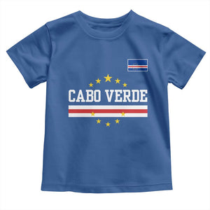 Cabo Verde Athletic Varsity Style Toddler T Shirt Cape Verde Flag Stars National Pride