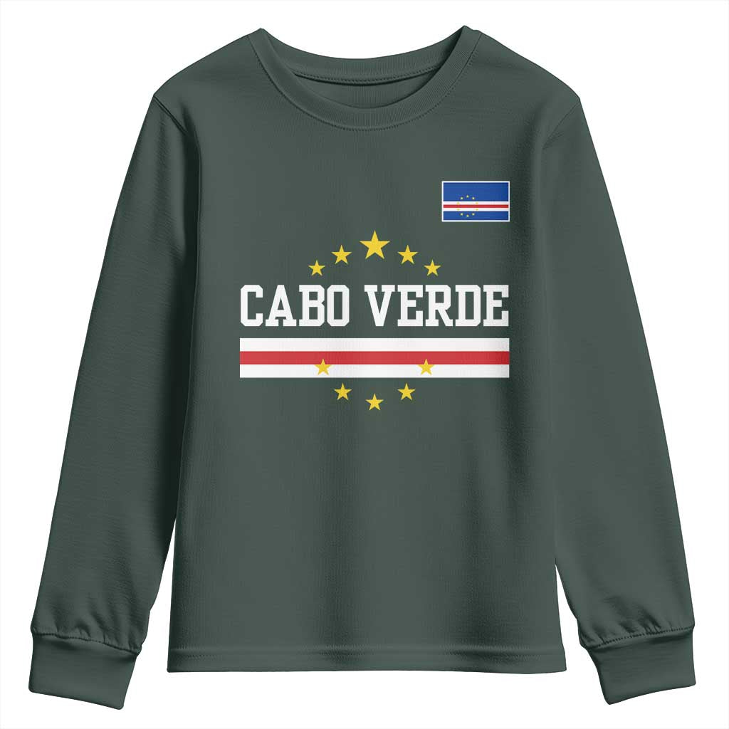 Cabo Verde Athletic Varsity Style Youth Sweatshirt Cape Verde Flag Stars National Pride