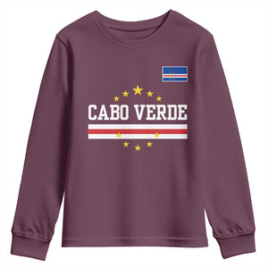 Cabo Verde Athletic Varsity Style Youth Sweatshirt Cape Verde Flag Stars National Pride