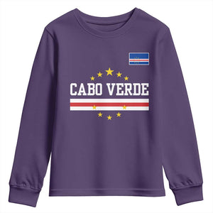 Cabo Verde Athletic Varsity Style Youth Sweatshirt Cape Verde Flag Stars National Pride