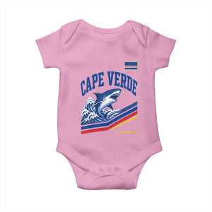 Cape Verde Blue Sharks Ocean Wave Graphic Baby Onesie Cabo Verde Pride Sports Fans