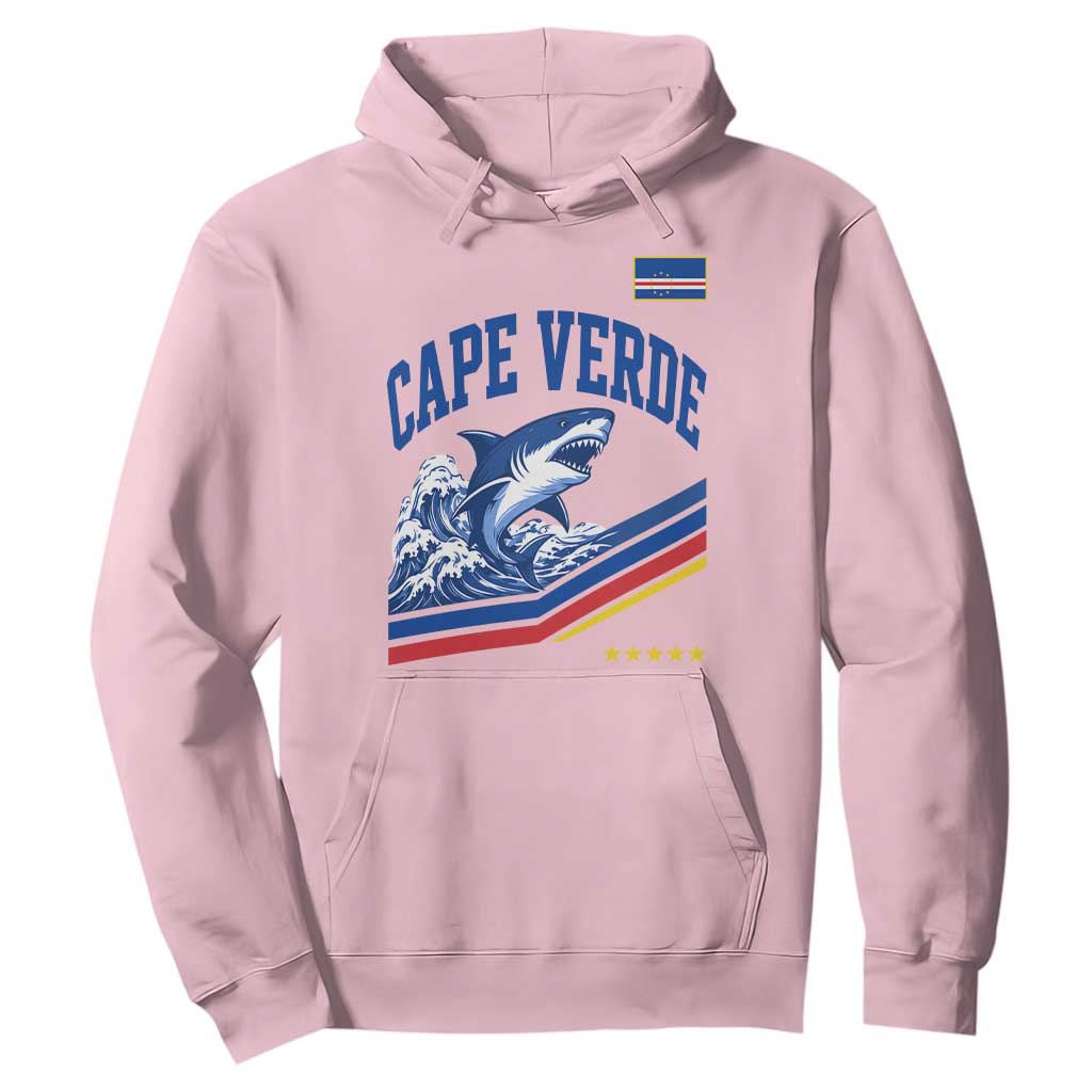 Cape Verde Blue Sharks Ocean Wave Graphic Hoodie Cabo Verde Pride Sports Fans