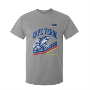 Cape Verde Blue Sharks Ocean Wave Graphic T Shirt For Kid Cabo Verde Pride Sports Fans