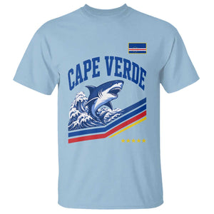Cape Verde Blue Sharks Ocean Wave Graphic T Shirt Cabo Verde Pride Sports Fans