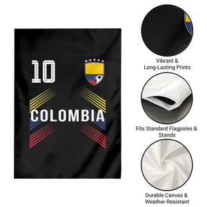 Colombia Soccer Sports Graphic Number 10 Jersey Style Garden Flag Proud Colombian Football Fans Game Day Pride TS02 Print Your Wear