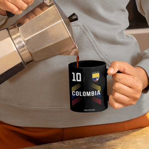Colombia Soccer Sports Graphic Number 10 Jersey Style Coffee Mug Proud Colombian Football Fans Game Day Pride TS02 Print Your Wear