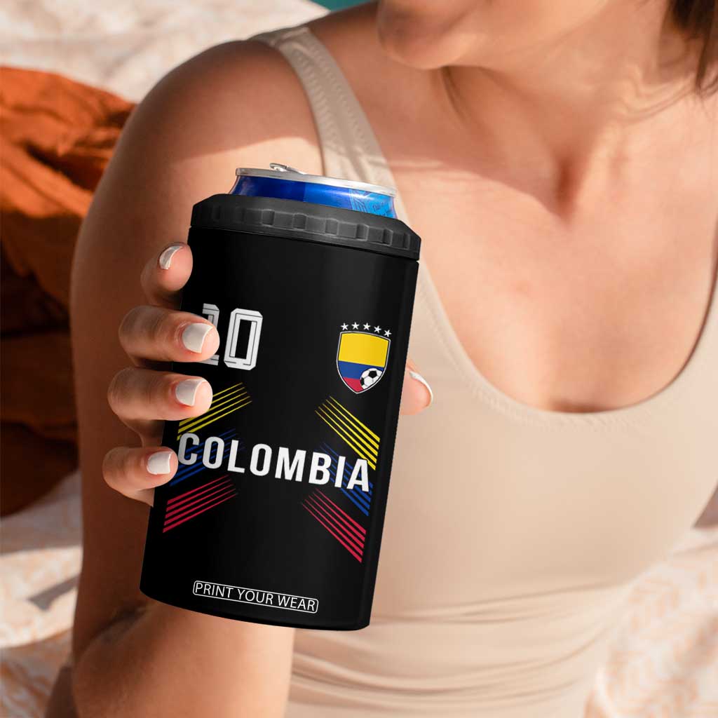 Colombia Soccer Sports Graphic Number 10 Jersey Style 4 in 1 Can Cooler Tumbler Proud Colombian Football Fans Game Day Pride TS02 Print Your Wear
